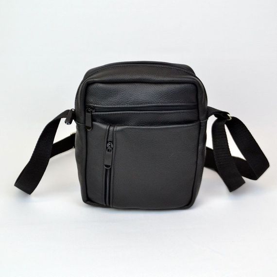 Елегантна чоловіча шкіряна сумка-месенджер із натуральної шкіри на 5 відділень, чоловіча сумка через спину | Зображення 9