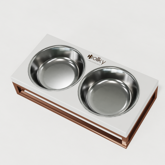 Миски на подставке для маленьких собак и котов Hollky Base XS (2 × 0,25 л) BXS-28145-GLWH | Зображення 7