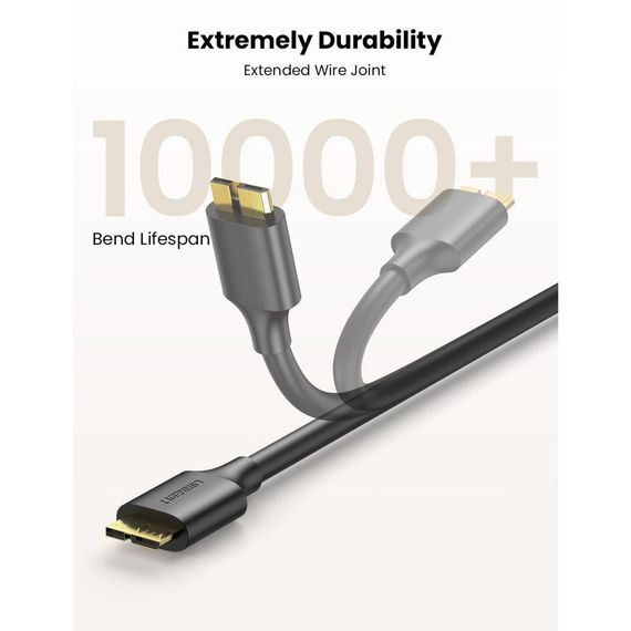 Дата кабель USB 3.0 AM to Micro B 0.5m US130 black Ugreen (10840) | Зображення 5