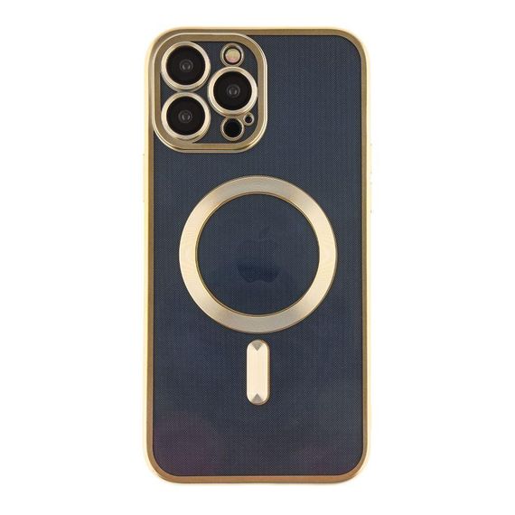 Чехол TPU Metallic Chrome з повним захистом камери with Magsafe для Iphone 13 Pro Max Цвет Chrome Gold | Зображення 3