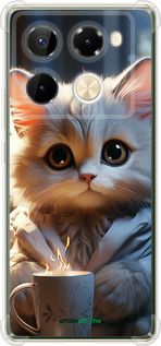 Чохол на Infinix Note 40 PRO 5G Білий кіт "5646sp-3690-2448"