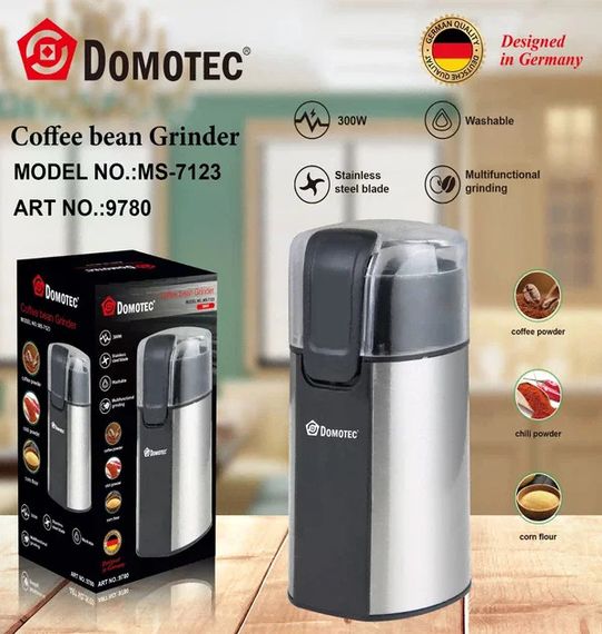 Кофемолка Domotec MS-7123 300 Вт • Электрическая ножевая кофемолка Domotec MS-7123 на 60 г с импульсным режимом для кофе и специй | Зображення 3