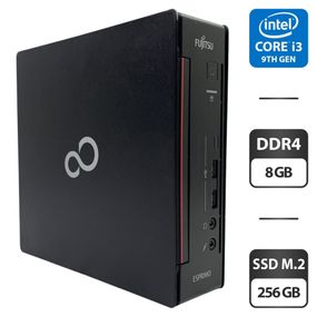 Неттоп Fujitsu Esprimo Q558 Mini USFF / Intel Core i3-9100T (4 ядра по 3.1 - 3.7 GHz) / 8 GB DDR4 / 256 GB SSD M.2 / Intel UHD Graphics 630 / Блок живлення б/в