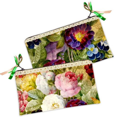 Косметичка женская Яркий букет 20х12 см (K_K8074)