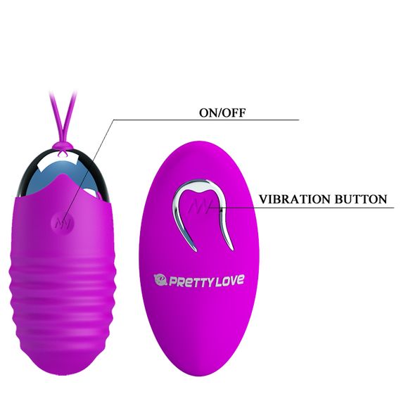 Віброяйце - Pretty Love Jessica Vibrating Egg Purple | Зображення 7