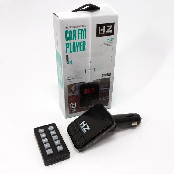Автомобільний FM трансмітер Bluetooth HZ H6-12-24V модулятор із microSD, USB, Hands Free + Пульт | Зображення 5