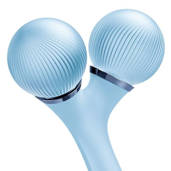 Електронний ультразвуковий ролик для обличчя та тіла GESKE Sonic Facial&Body Roller 4в1 magenta, Блакитний | Зображення 4