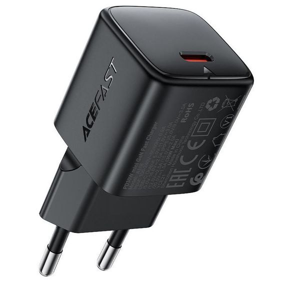 СЗУ Acefast A118 PD30W GaN (1USB-C) + кабель Type-C to Type-C Black | Зображення 4