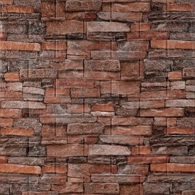 Самоклейна декоративна 3D панель під цеглу червоний пісковик 700x770x5мм (058) SW-00000177