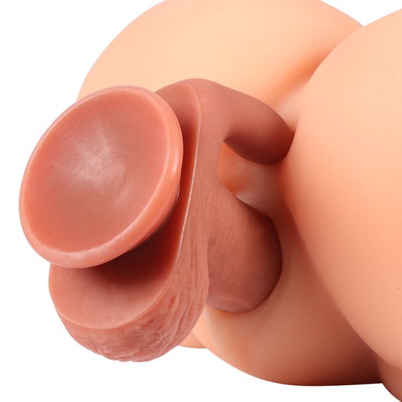 Фаллоимитатор реалистичный “Johnny”, телесный с отростком Sex Aura | Зображення 6