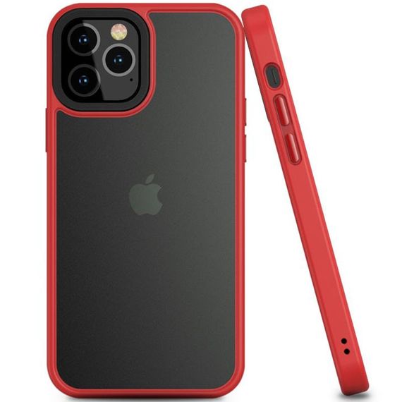 TPU+PC чохол Metal Buttons для Apple iPhone 12 Pro/12 (6.1") TPU+PC, Червоний | Зображення 2
