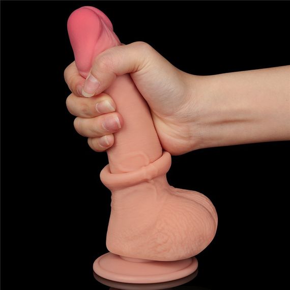 Фаллоимитатор 7'.5' Sliding Skin Dual Layer Dong Sex Aura | Зображення 5