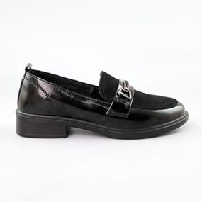 Лофери жіночі шкіряні 591480 Чорні 37 38 39 40 41 42