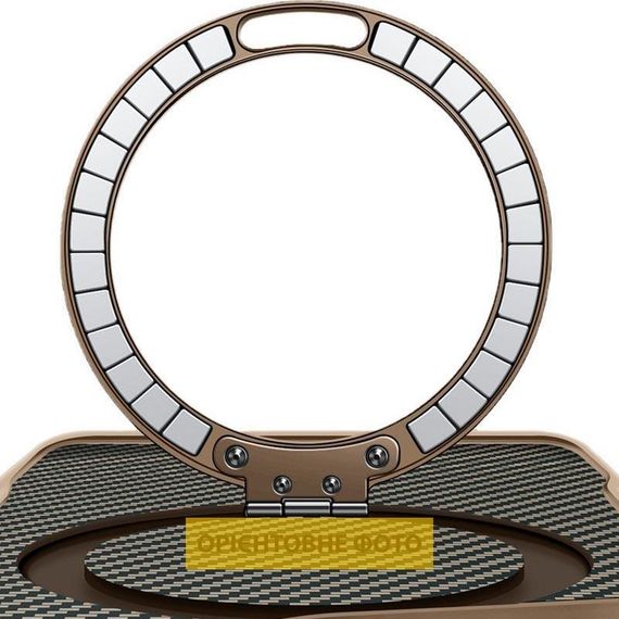 TPU+PC чохол Metal Buttons with MagSafe Carbon Ring для Apple iPhone 17 (6.3") Золотий | Зображення 1