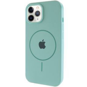Чехол Silicone Case Full Protective (AA) with MagSafe для Apple iPhone 11 Pro (5.8") Бирюзовый / Light Turquoise