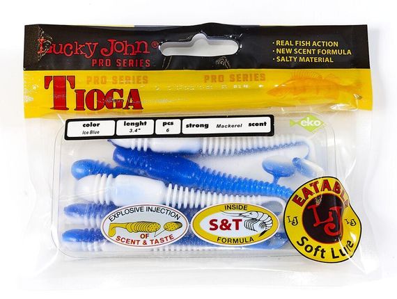 Виброхвост 3.4" Tioga Lucky John Лаки Джон T69 | Зображення 1