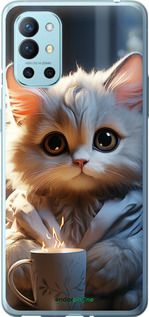 Чохол на OnePlus 9R Білий кіт "5646u-2326-2448"