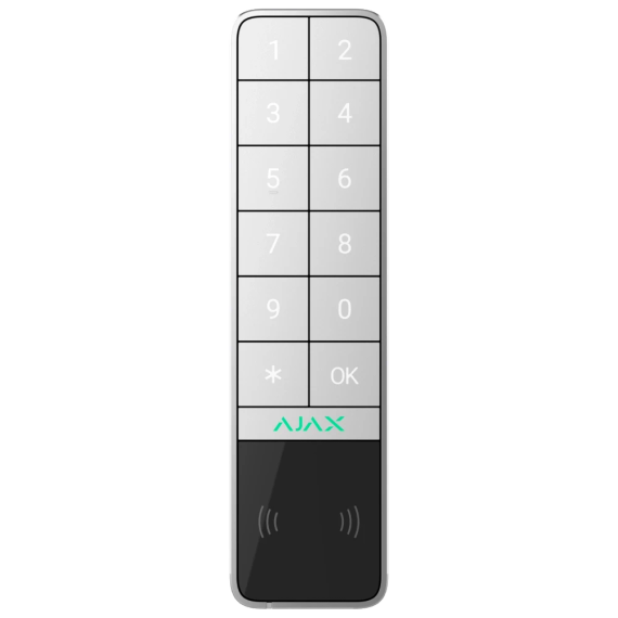 Ajax KeyPad Outdoor Jeweller (8EU) ASP white Бездротова клавіатура - Управління охороною