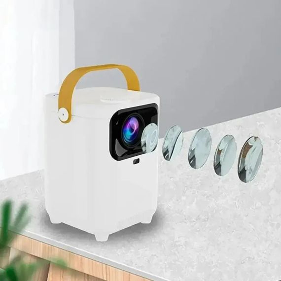 Портативний проектор + пульт, 4K HD, Android 11.0, Wi-Fi 6.0, Bluetooth, E350 / Мультимедійний проектор домашній | Зображення 3