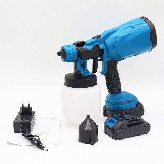 Аккумуляторный краскопульт 800мл + 2 аккумулятора 24В, JK-SG1 / Распылитель краски с регулировкой ширины / | Зображення 8