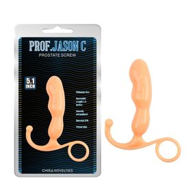 Стимулятор простаты Chisa Prof.Jason C с анатомическим рельефом, бежевый sexstyle