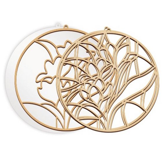 Набор для витражной живописи по номерам "Весенние цветы" FDSGK-06 | Зображення 1