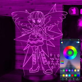 Акриловый светильник-ночник управление с телефона Девушки Эквестрия tty-n000967
