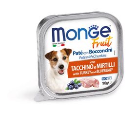 Корм Monge Dog Fruit Tacchino вологий з індичкою для дорослих собак 100 гр