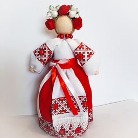 Украинка декоративная кукла в стиле мотанка