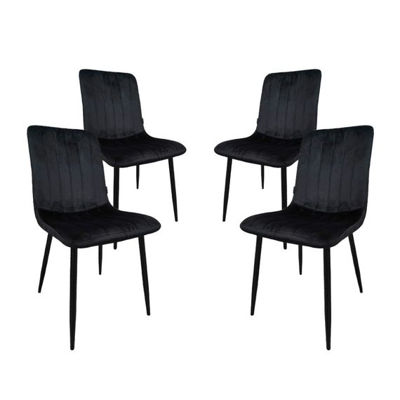 Крісло стілець для кухні вітальні кафе Bonro Бонро B-423 чорне (4 шт) (42400825)