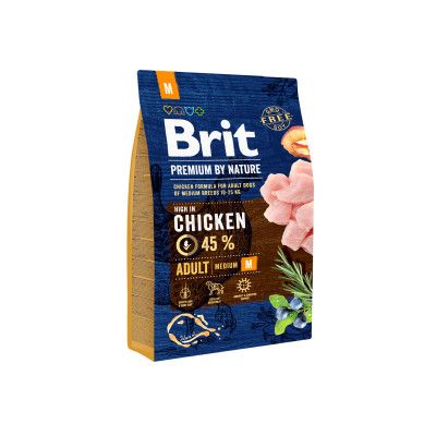Сухой корм для собак Brit Premium Dog Adult M 3 кг (8595602526352)