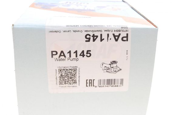 Помпа води Mitsubishi Lancer VII Outlander I 2.4 2.4 4WD 03-07 Galant VII 2.4 03- 8 лоп  PA1145 | Зображення 9