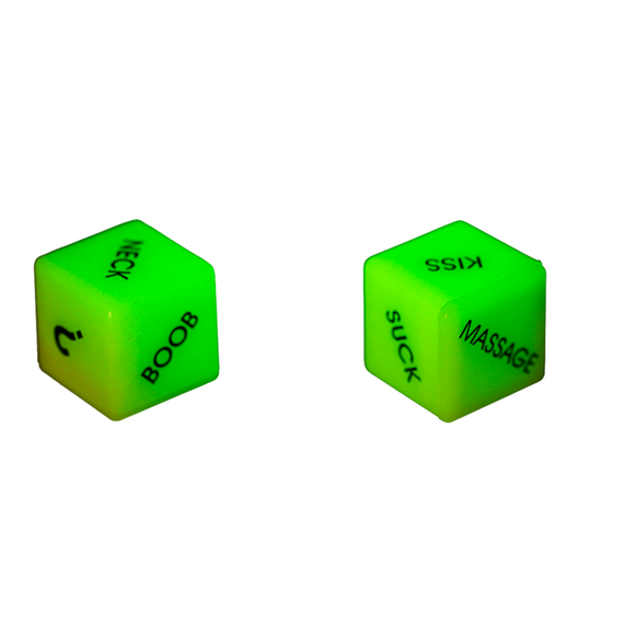 Неоновые кубики Love Dice Glow In The Dark, 2 шт. sexstyle | Зображення 2