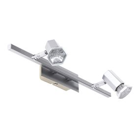 Светильник настенно-потолочный спот поворотный накладной HTL-23/2 Brushed Cr/Cr