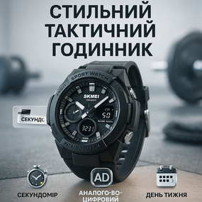 Годинник для походу SKMEI, Спортивний годинник чоловічий водонепроникний для туризму HQ-70