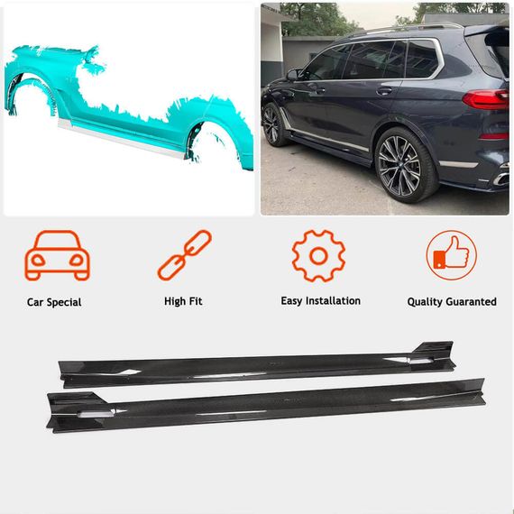 Накладки на пороги (для M-Sport, Карбон) для BMW X7 G07 2019- гг | Зображення 1