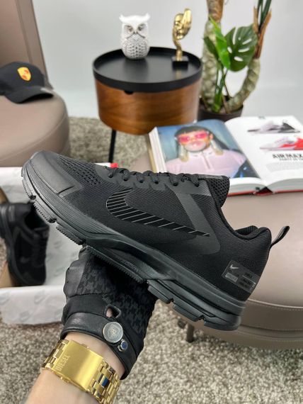 Мужские кроссовки Zoom Structure 17x All Black (текстиль) весна / лето / осень | Зображення 3