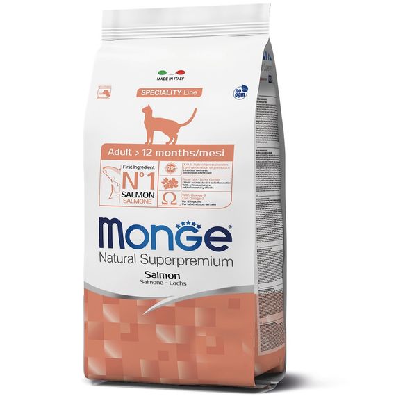 Корм Monge Cat Adult Salmone сухий з лососем для дорослих котів 1.5 кг