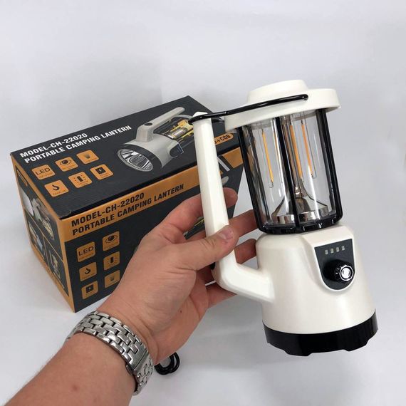 Ліхтар для кемпінгу акумуляторний CH-22020 (LM+COB)+Power bank, Кемпінгова EI-553 лампа, Ліхтар-світильник | Зображення 1