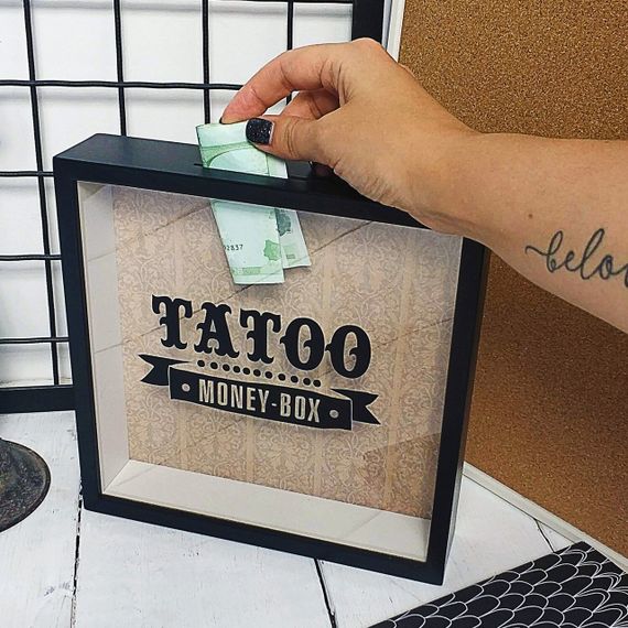 Копилка для денег деревянная Tatoo 22x22x5 см (KOP_18D014)