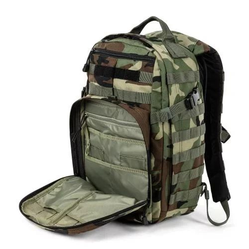 Тактичний рюкзак 5.11 Tactical RUSH 24L 2.0  Woodland міцний штурмовий рюкзак із системою MOLLE для військових, туризму та EDC | Зображення 4