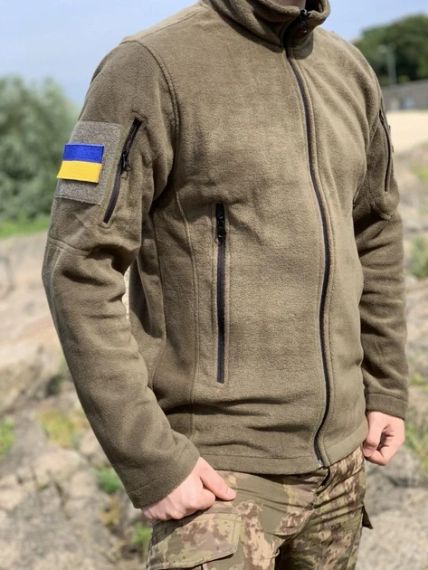 Тактичний светр олива S-XXXL , Тактична кофта Bikatex на флісі, Фліска для ВСУ   знижка