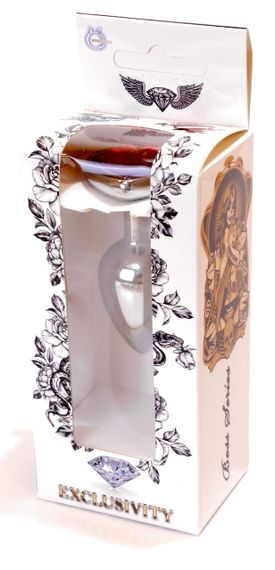 Анальний затор Boss Series - Jewellery Silver Heart PLUG Red S, BS6400046 sexstyle | Зображення 6