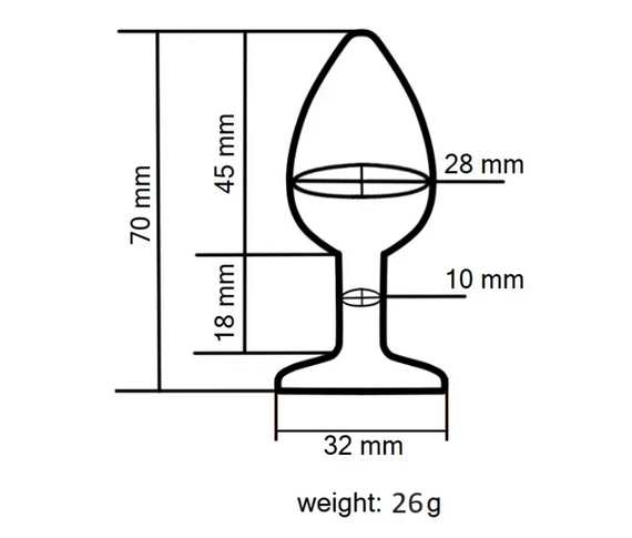 Силиконовая анальная пробка EGZO - Silicone Red Round Plug Purple, size S Sex Aura | Зображення 2