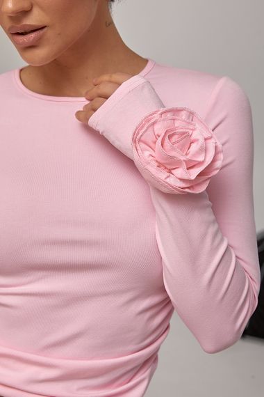 Еластичний лонг з трояндами - рожевий цвет, ONE SIZE (є розміри) | Зображення 3