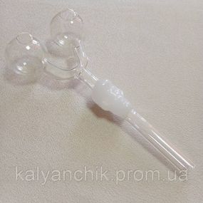 Стеклянная трубка Skull Double Oil White