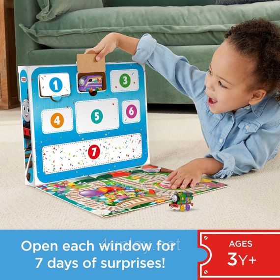 Подарочный набор из 9 металлических поездов Паровозик Томас и друзья Оригинал Fisher-Price Thomas & Friends 7 Days of Surprises | Зображення 3