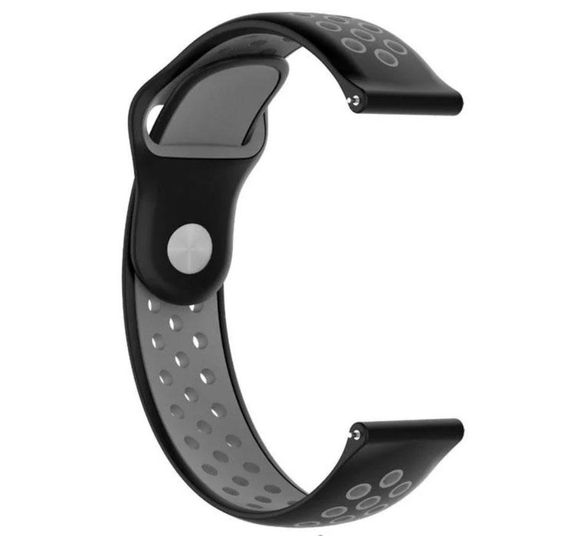Спортивний ремінець Primolux Perfor Sport з перфорацією для годинника Samsung Galaxy Watch 46mm - Black&Grey | Зображення 1