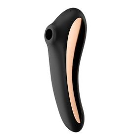 Вакуумний стимулятор з вібрацією Satisfyer Dual Kiss, Чорний
