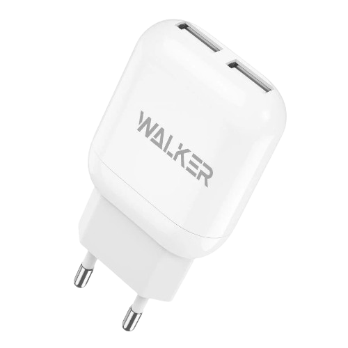 Зарядний пристрій мережевий 2USB 2,4A білий WALKER WH-33 | Зображення 2